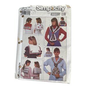 Simplicity 8972 The Accessory Club Misses & Girls Collars Pattern All Sizes CUT